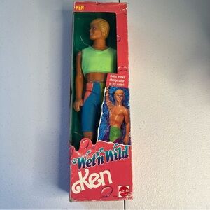 1989 Mattel Wet 'n Wild Ken Doll with Green Top and Blue Shorts product #4104